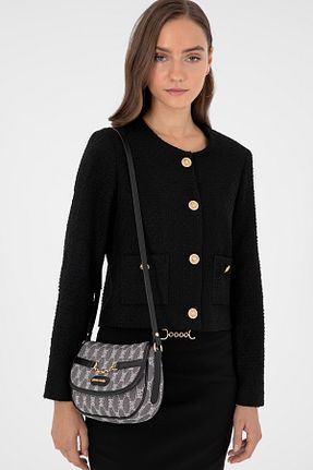کیف دوشی طوسی زنانه پارچه ای Pierre Cardin - کد 862511878