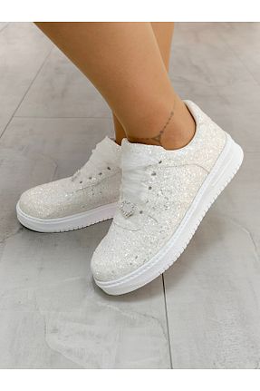 کفش اسنیکر سفید زنانه بند دار Ayakkabı Tutkusu Stilo ® - کد 864786856