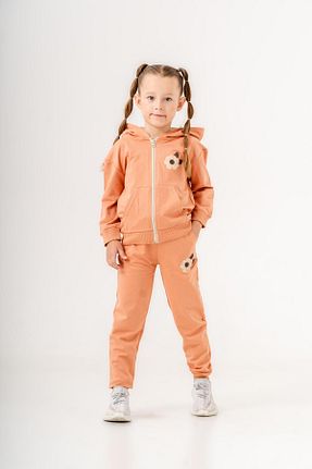 ست بالاتنه و پائین تنه نارنجی بچه گانه بافت Mışıl Kids - کد 849921926