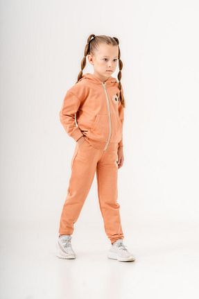 ست بالاتنه و پائین تنه نارنجی بچه گانه بافت Mışıl Kids - کد 849921926