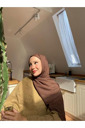 شال قهوه ای زنانه Şalland - کد 864790831