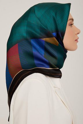 روسری مشکی کرپ ساتن ابریشم Armine - کد 771526867