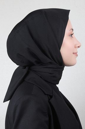 روسری قهوه ای کرپ ساتن ابریشم Aker - کد 808130837