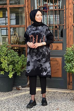 تونیک حجاب مشکی زنانه پلی استر MissWhence - کد 864859496