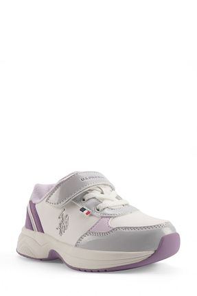 کفش اسنیکر سفید بچه گانه بند دار U.S. Polo Assn. - کد 864882827