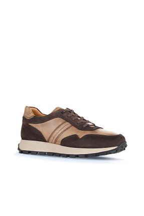 کفش اسنیکر قهوه ای مردانه چرم اصل Bueno Shoes - کد 864909337