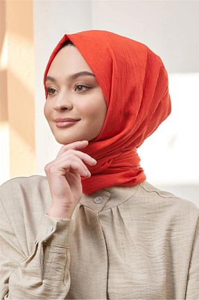 شال قرمز زنانه پنبه پلی استر Loryan - کد 838495417