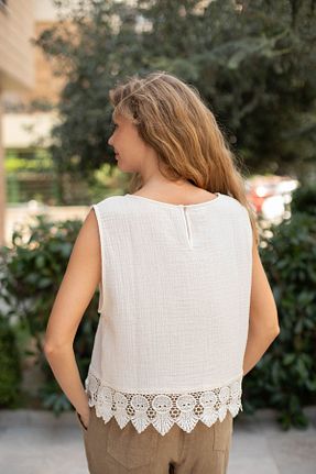 بلوز نباتی زنانه ساده Butik Suat - کد 848675014