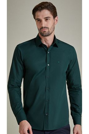 پیراهن سبز مردانه اسلیم فیت BENEZZO - کد 849603111