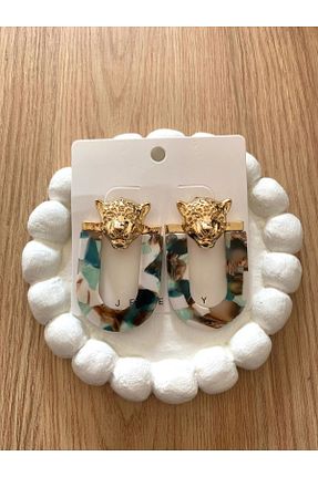 گوشواره استیل (فولاد) طلائی زنانه فلزی ISTBIRD ACCESSORIES - کد 860422305