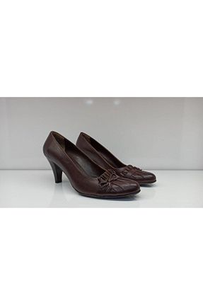 کفش مجلسی قهوه ای زنانه چرم خالص Berk - کد 98092930