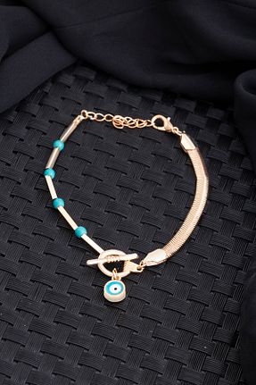 دستبند جواهر طلائی زنانه منجق June Jewelry - کد 864964619