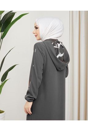 کلاه و ابایا طوسی زنانه پنبه ای GLR&GYM - کد 830651289