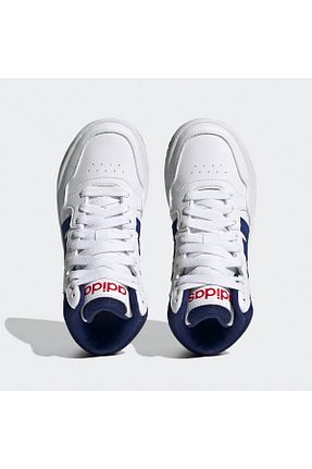کفش بسکتبال سفید بچه گانه چرم مصنوعی adidas - کد 474213622
