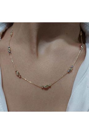 گردنبند طلا رنگی زنانه 14 عیار Altınbeyi - کد 346907490