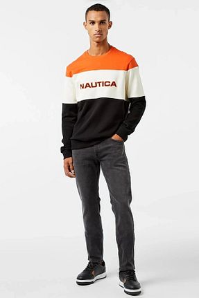 سوئیشرت رنگی مردانه چاپی Nautica - کد 864972285