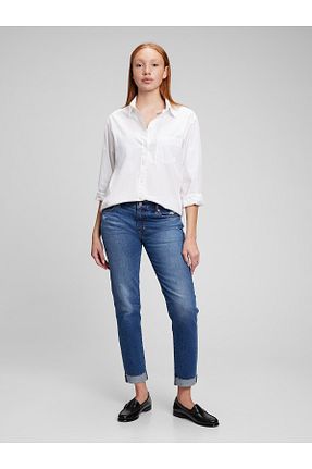 شلوار جین آبی زنانه پاچه لوله تفنگی GAP - کد 261770642
