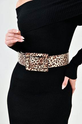 کمربند قهوه ای زنانه چرم مصنوعی WOMAN VISION - کد 864986502