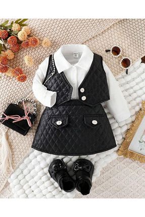 ست بالاتنه و پائین تنه مشکی بچه گانه بافتنی Eybabykids - کد 864978445