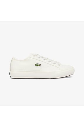 کفش اسنیکر سفید مردانه بند دار Lacoste - کد 837968474
