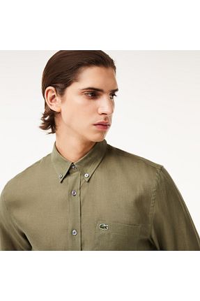 پیراهن خاکی مردانه رگولار Lacoste - کد 826054949