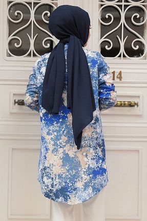 تونیک حجاب سرمه ای زنانه ویسکون Neva Style - کد 840146349