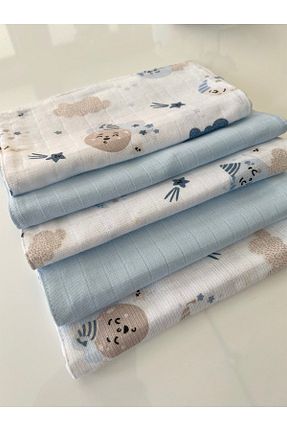 پارچه موسیلین آبی Jaju Baby - کد 463689262