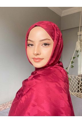 شال زرشکی زنانه شیفون Mira İpek - کد 865011517