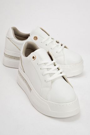 کفش اسنیکر سفید زنانه بند دار luvishoes - کد 865008329