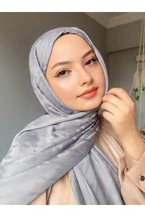 شال طوسی زنانه شیفون Mira İpek - کد 865011409