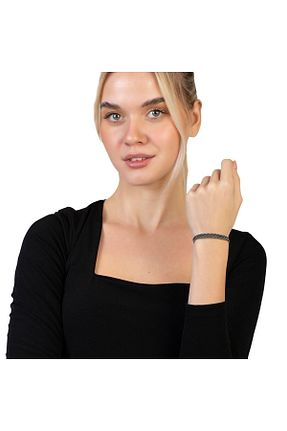دستبند نقره طوسی زنانه Tesbihane - کد 348083059
