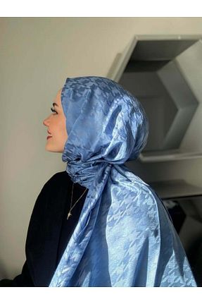 شال آبی زنانه شیفون Mira İpek - کد 865011422