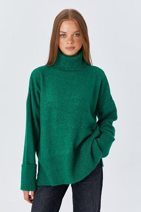 پلیور سبز زنانه ساده Mixray - کد 865026175
