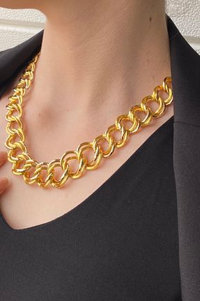 گردنبند طلا طلائی زنانه 14 عیار ZÜMRÜT SARRAF - کد 412377963