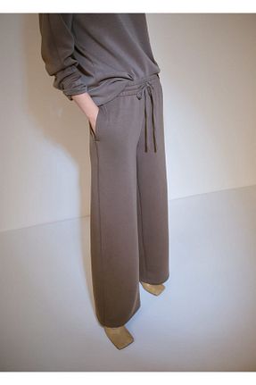 شلوار قهوه ای زنانه پلی استر MANGO - کد 865038757