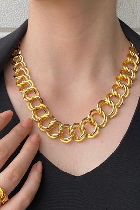 گردنبند طلا طلائی زنانه 14 عیار ZÜMRÜT SARRAF - کد 412377963