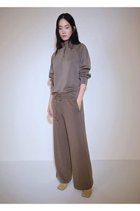 شلوار قهوه ای زنانه پلی استر MANGO - کد 865038757