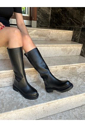 چکمه مشکی زنانه چرم مصنوعی stalk giyim - کد 865055513