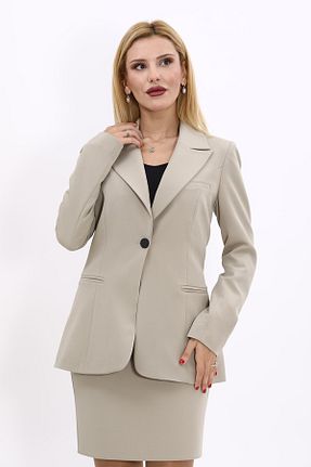 کت قهوه ای زنانه Blazer ÖNDER ÖZSOY - کد 865081209