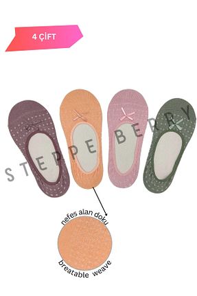جوراب رنگی زنانه پنبه ای STEPPE BERRY - کد 865086212