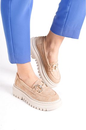 کفش لوفر بژ زنانه جیر sfy shoes - کد 772834381