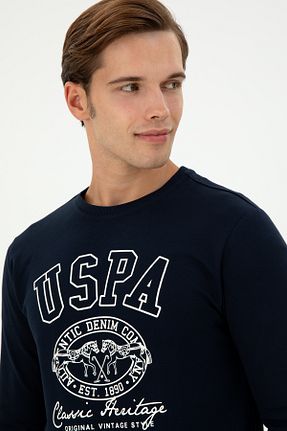 سوئیشرت سرمه ای مردانه ساده U.S. Polo Assn. - کد 865145675