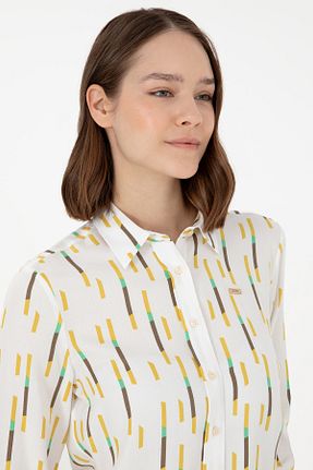 پیراهن خاکی زنانه یقه پیراهنی U.S. Polo Assn. - کد 865145661