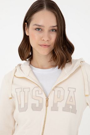 سوئیشرت بژ زنانه ساده U.S. Polo Assn. - کد 865152940