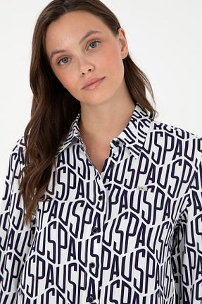 پیراهن سرمه ای زنانه یقه پیراهنی U.S. Polo Assn. - کد 865153187