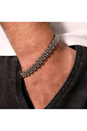 دستبند استیل (فولاد) مردانه استیل ضد زنگ FOURSOLOS - کد 865155453