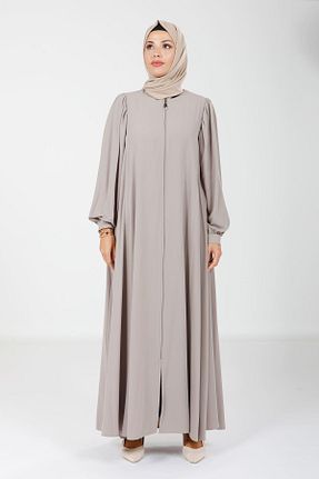 کلاه و ابایا طوسی زنانه پلی استر Beyza - کد 865156653