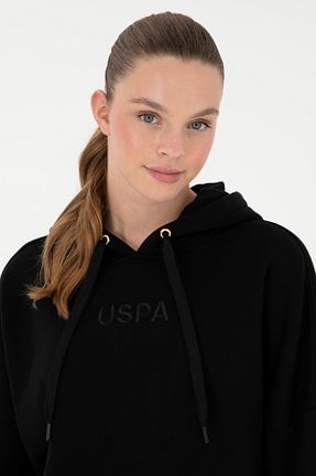 سوئیشرت مشکی زنانه ساده U.S. Polo Assn. - کد 865161100