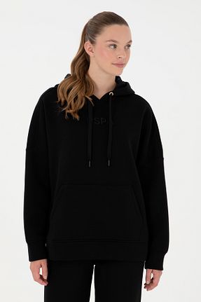 سوئیشرت مشکی زنانه ساده U.S. Polo Assn. - کد 865161100