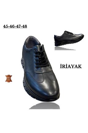 کفش کژوال مشکی مردانه چرم خالص İriayak - کد 865175250